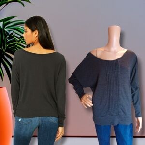 Kieran Women's Gray Dolman Sleeves Oversized Knit Sweater